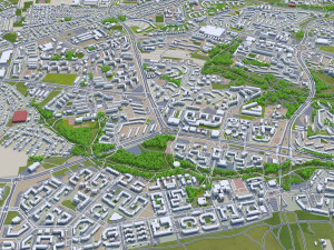 Lublin city poland 40km 3Dモデル