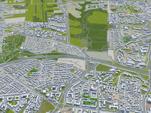 Lublin city poland 40km 3Dモデル