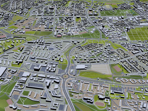 Lublin city poland 40km 3Dモデル