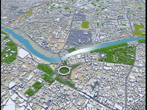 Lucknow city india 50km 3D Model