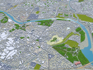 Lucknow city india 50km Modelo 3D