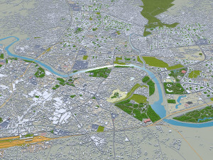 Lucknow city india 50km Modelo 3D