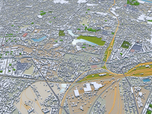 Lucknow city india 50km Modelo 3D
