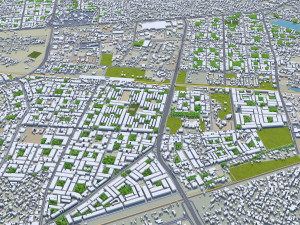 Lucknow city india 50km Modelo 3D