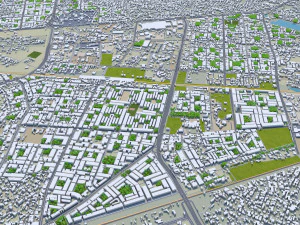 Lucknow city india 50km 3D Model
