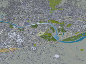Lucknow city india 50km Modelo 3D