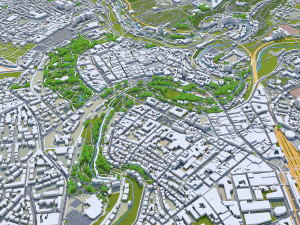 Luxembourg city country 140 km 3D Модель