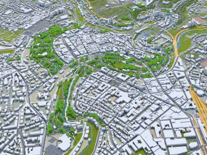 Luxembourg city country 140 km 3D Model