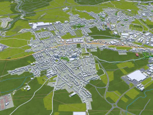 Luxembourg city country 140 km 3D Model