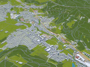 Luxembourg city country 140 km 3D Model