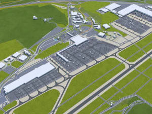 Luxembourg city country 140 km 3D Model