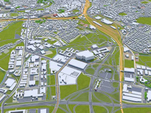 Luxembourg city country 140 km 3D Model