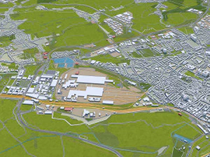Luxembourg city country 140 km 3D Model