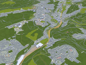 Luxembourg city country 140 km 3D Model