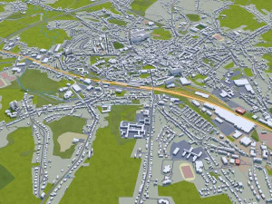 Luxembourg city country 140 km 3D Model