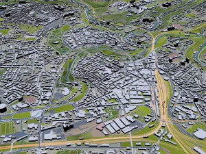 Luxembourg city country 140 km 3D Model