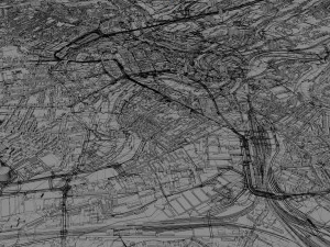 Luxembourg city country 140 km 3D Model