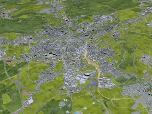 Luxembourg city country 140 km 3D Model