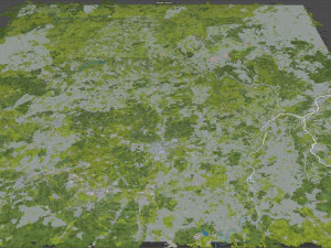 Luxembourg city country 140 km 3D Model