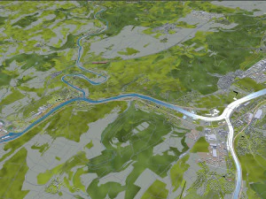 Luxembourg city country 140 km 3D Model