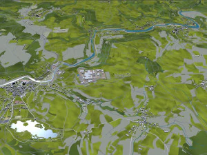 Luxembourg city country 140 km 3D Model