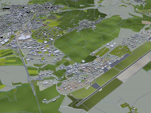 Luxembourg city country 140 km 3D Model