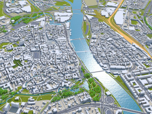 Maastricht city netherlands 50km 3D Model