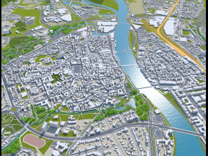 Maastricht city netherlands 50km Modello 3D