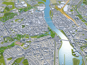 Maastricht city netherlands 50km Modello 3D