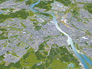 Maastricht city netherlands 50km Modello 3D