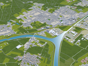 Maastricht city netherlands 50km Modello 3D