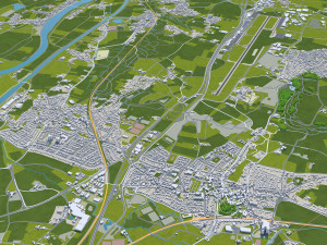 Maastricht city netherlands 50km Modello 3D