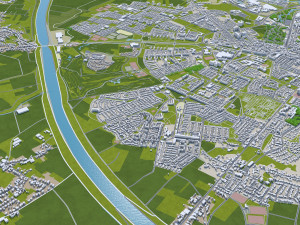 Maastricht city netherlands 50km Modello 3D