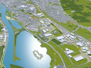 Maastricht city netherlands 50km Modello 3D