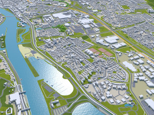 Maastricht city netherlands 50km Modello 3D