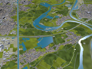 Maastricht city netherlands 50km Modello 3D