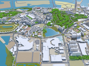 Macau city china 30km 3D 模型