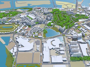 Macau city china 30km 3D Model