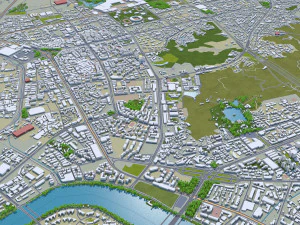 Macau city china 30km 3D Model
