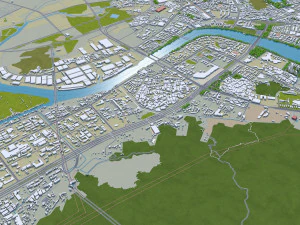 Macau city china 30km 3D Model