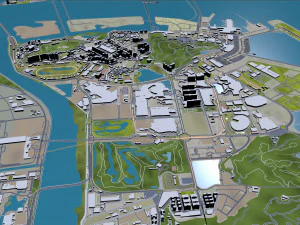 Macau city china 30km 3D Model