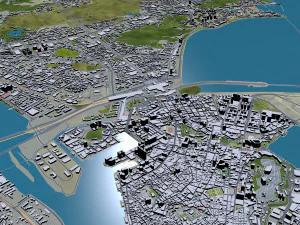 Macau city china 30km 3D Model