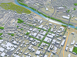 Macon city georgia usa 50km 3D Model