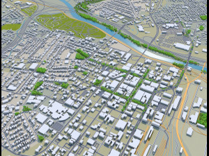 Macon city georgia usa 50km 3D 모델
