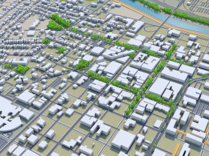 Macon city georgia usa 50km 3D 모델