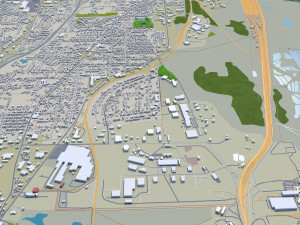Macon city georgia usa 50km 3D 모델