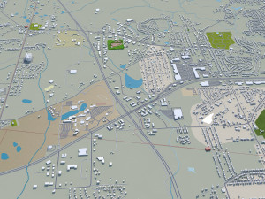 Macon city georgia usa 50km 3D 모델