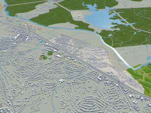 Macon city georgia usa 50km 3D 모델