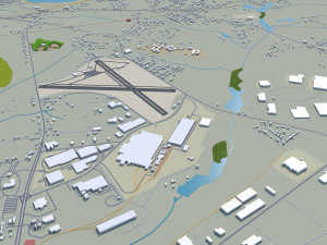 Macon city georgia usa 50km 3D 모델