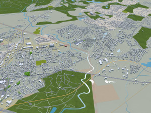Macon city georgia usa 50km 3D 모델